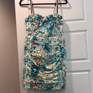 Fun splash pattern Nanette Lenore mini dress